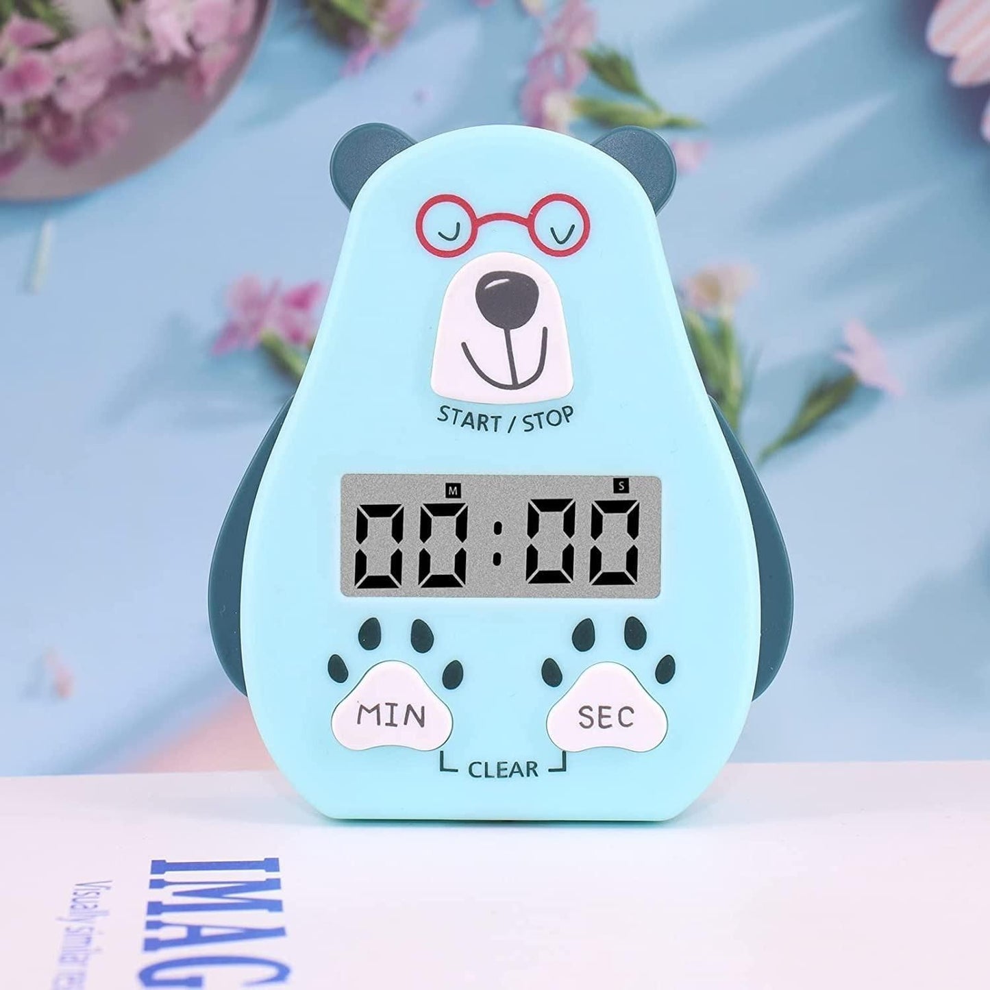 Kitchen Timer Clock, Digital Visual Timer, Bright Display, Count-Down & Stopwatch