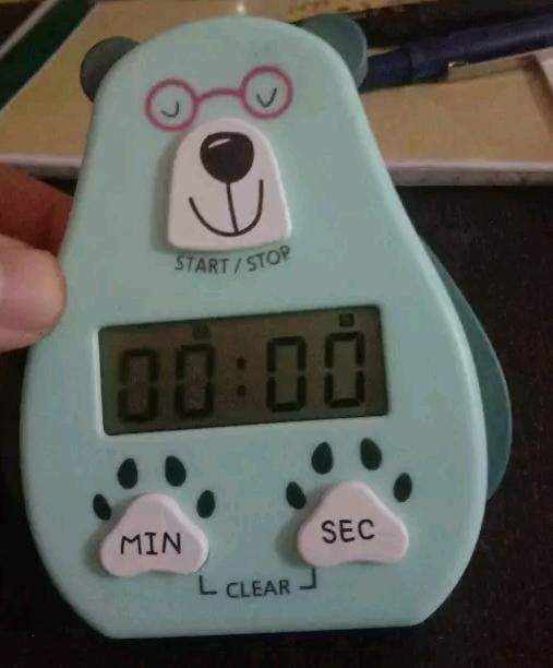 Kitchen Timer Clock, Digital Visual Timer, Bright Display, Count-Down & Stopwatch